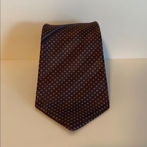 Lanvin Paris Men’s Brown Silk Necktie
